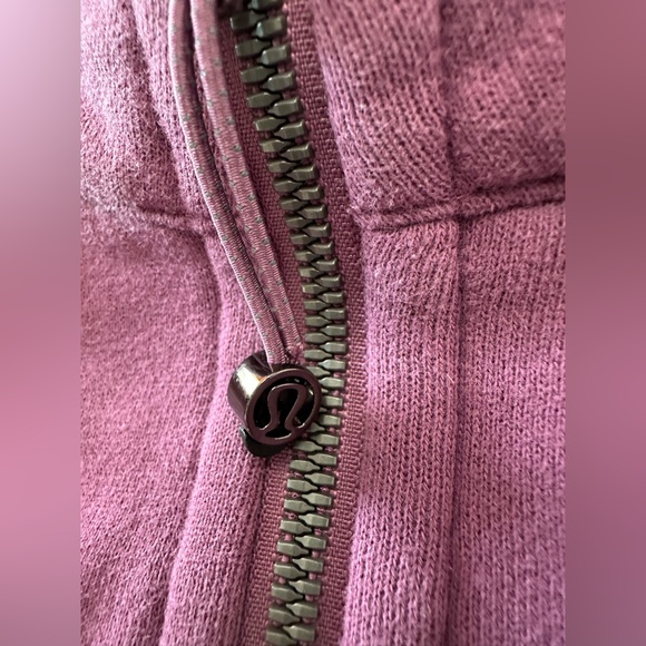 Lululemon Vintage Plum Cropped 1/2 Zip Funnel Neck Pullover Sweatshirt M/L - Picture 10 of 16